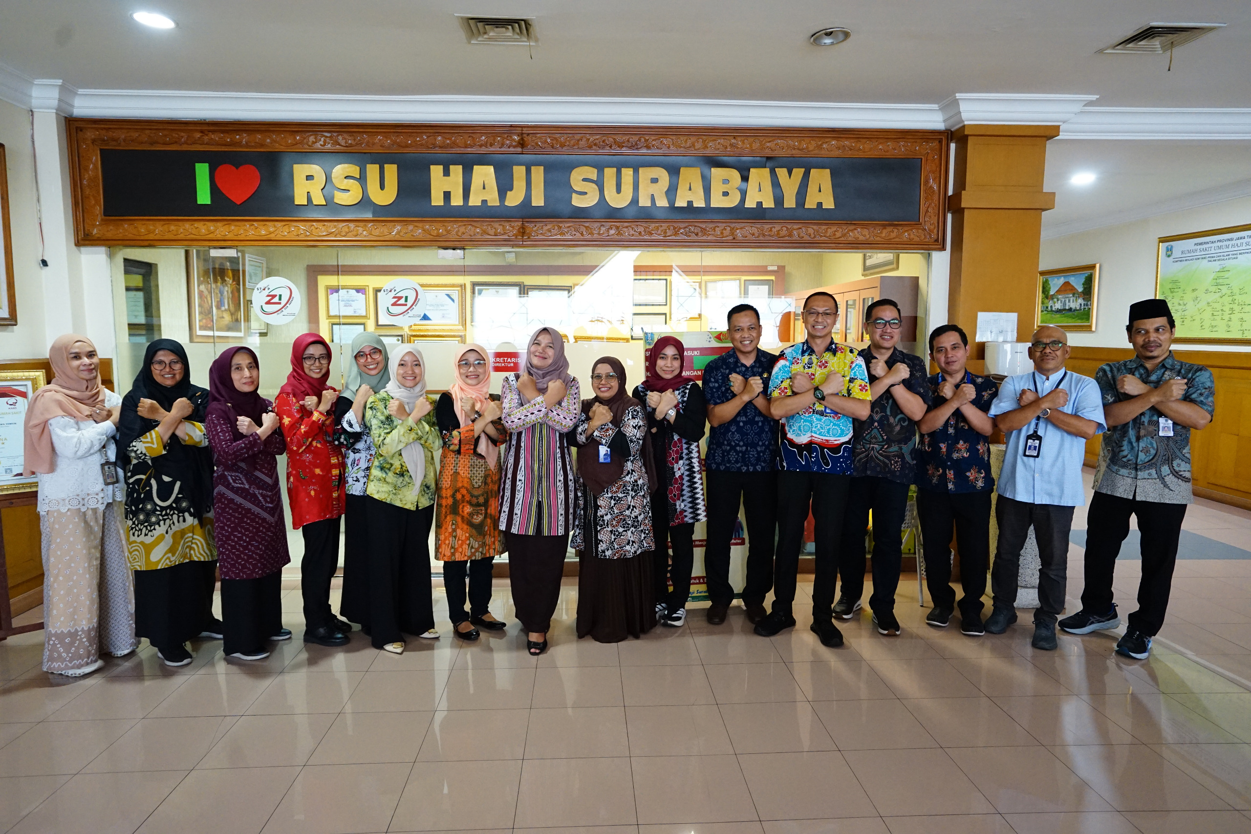 Rombongan Pelatihan Tim Penilai Internal Pembangaunan Zona Integritas dari Kota Batam Puas denga Orientasi Lapangan di RSUD haji Provinsi Jawa Timur